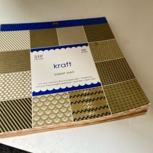 Kraft Paper Pad Had 48 papers now has 30 6”x6” acid free heavyweight card stock